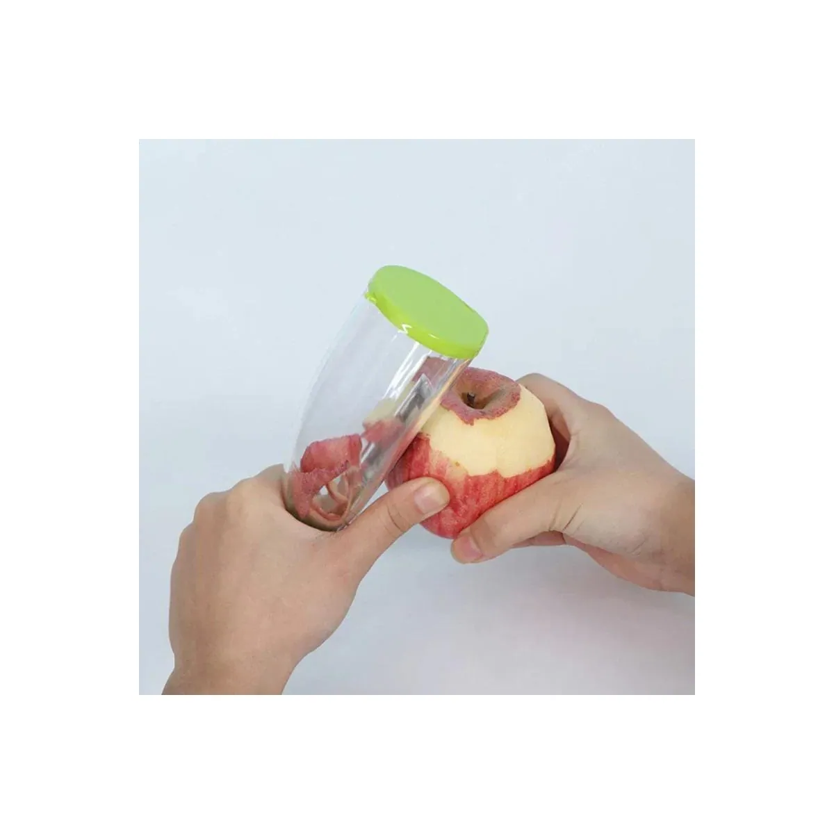 Peeler with Built-in Peel Collector in use